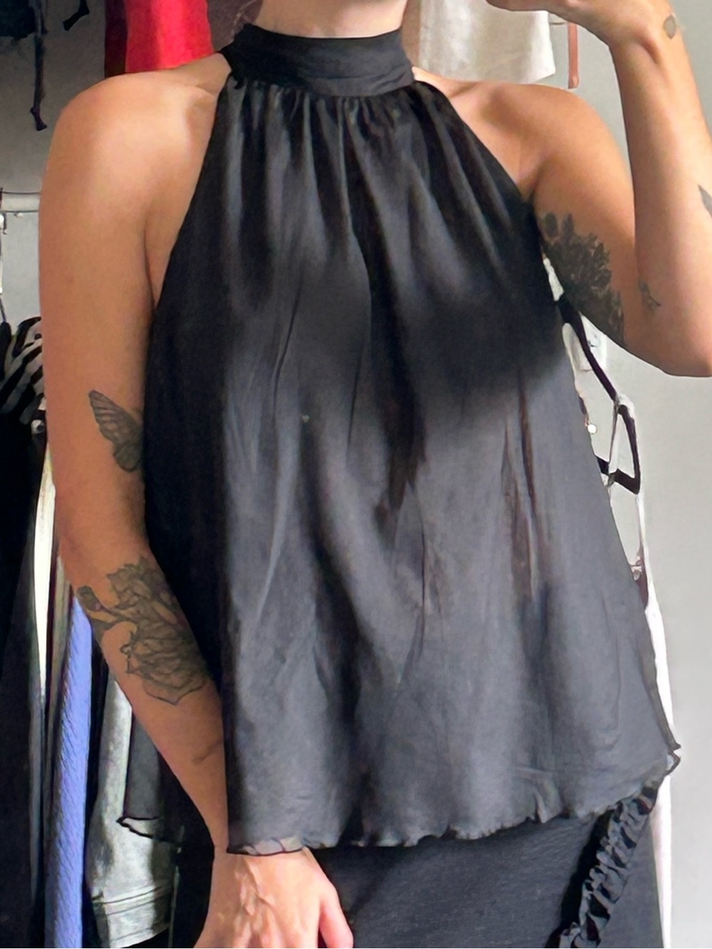 VINTAGE inc international 100% silk halter